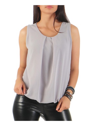 Damen bluse ärmellos shirt - bluse,