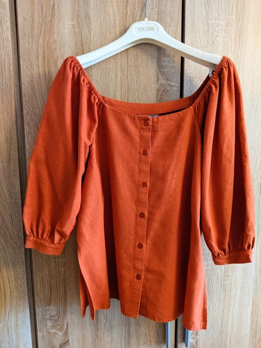 Terracotta tunika bluse - tunika,
