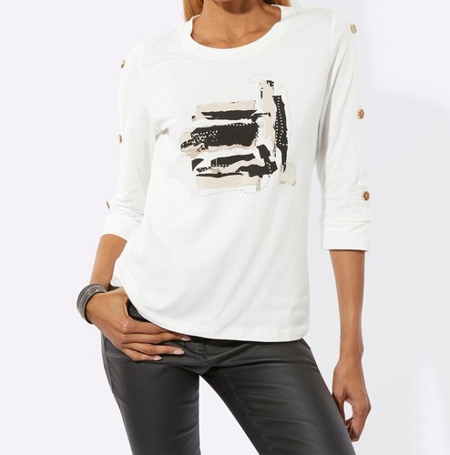 Damen shirt oberteil arm - damen, 3/4-arm