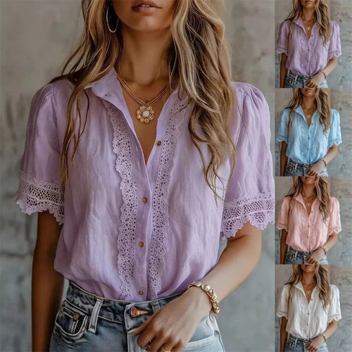 Damen sommer kurzarm hemd - damen,