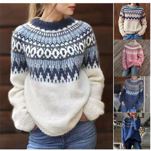Damen pullover pulli rund hals - pullover,