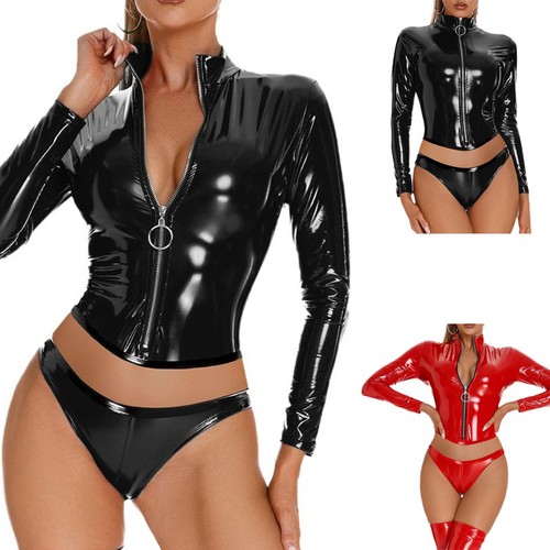 Damen wetlook lackleder - damen, wetlook lackleder