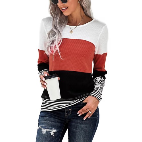 Damen gestreiftes rundhals - damen,