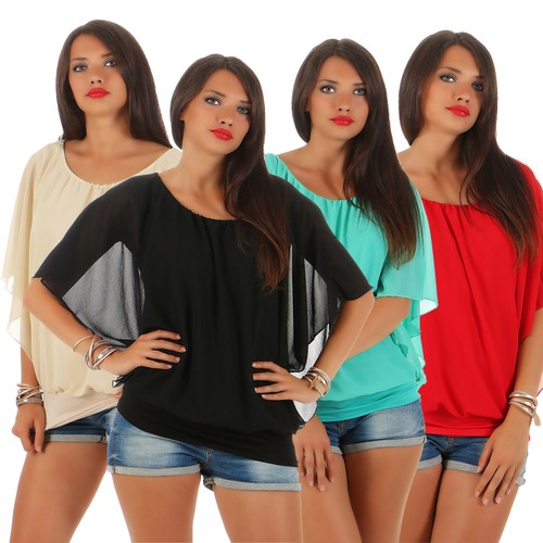 Damen bluse tunika shirt hemd - bluse,