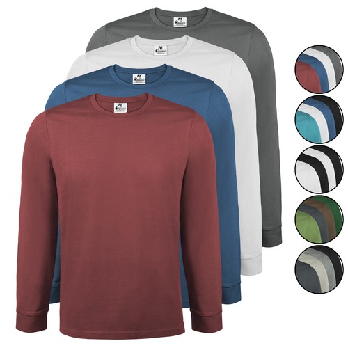 Herren langarmshirt 4er set - 4er,