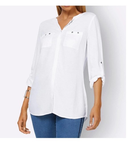 Damen bluse oberteil langarm - oberteil,