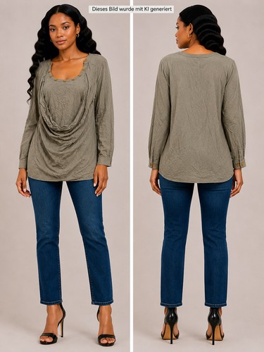 Bluse taupe damenbluse - taupe,