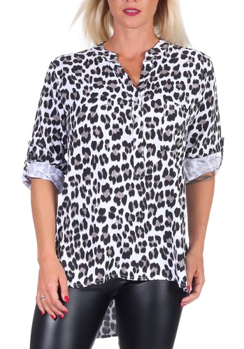 Damen bluse leo muster - im,